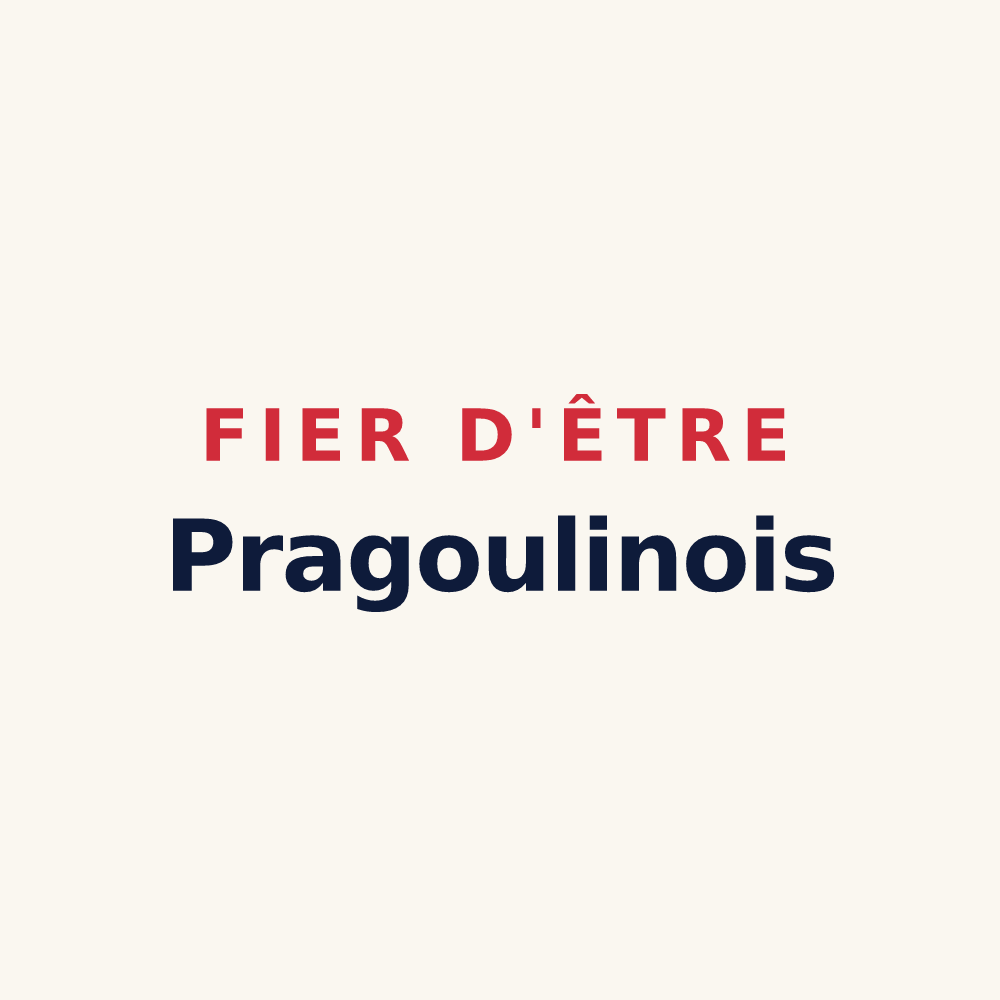 Tasse « Fier d'être Pragoulinois » — design pour Saint-Sylvestre-Pragoulin
