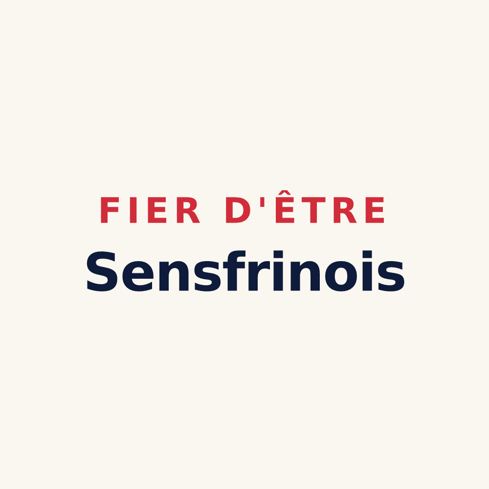 Tasse « Fier d'être Sensfrinois » — design pour Saint-Symphorien-des-Bois