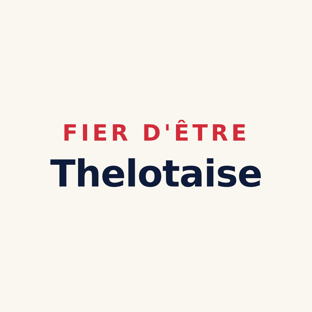 Tasse « Fier d'être Thelotaise » — design pour Saint-Thélo