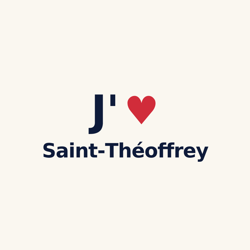 Tasse personnalisée Saint-Théoffrey — design J'aime Saint-Théoffrey