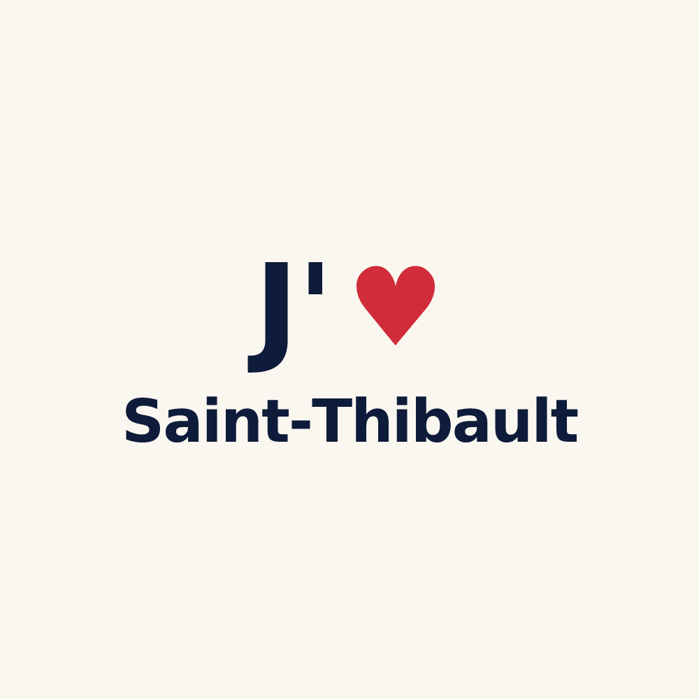 Tasse personnalisée Saint-Thibault — design J'aime Saint-Thibault