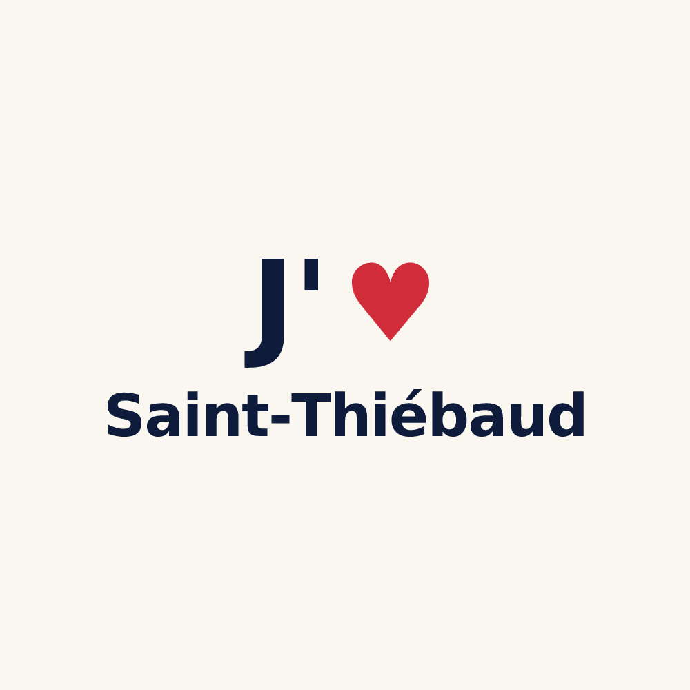 Tasse personnalisée Saint-Thiébaud — design J'aime Saint-Thiébaud