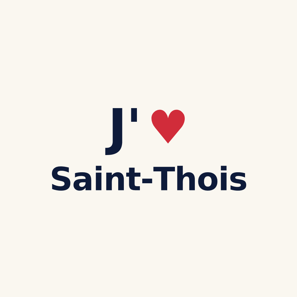 Tasse personnalisée Saint-Thois — design J'aime Saint-Thois