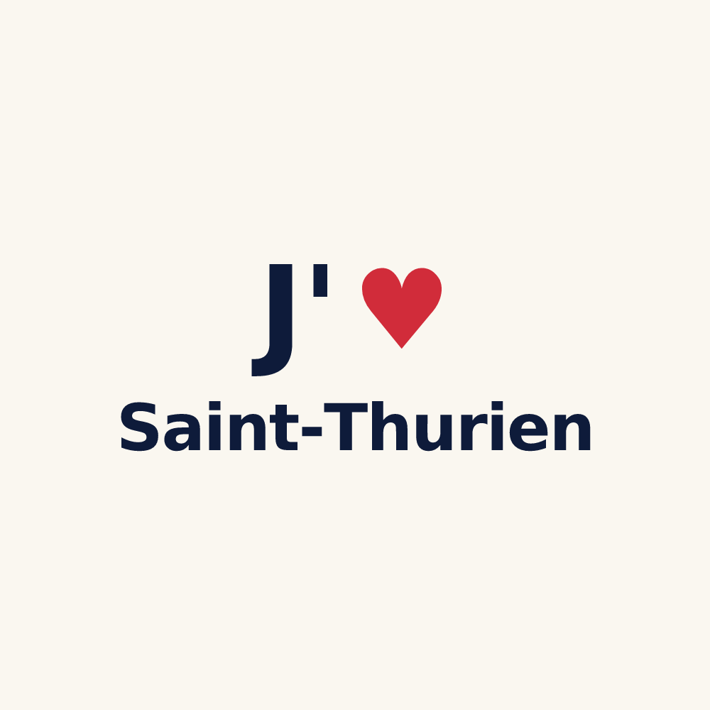 Tasse personnalisée Saint-Thurien — design J'aime Saint-Thurien
