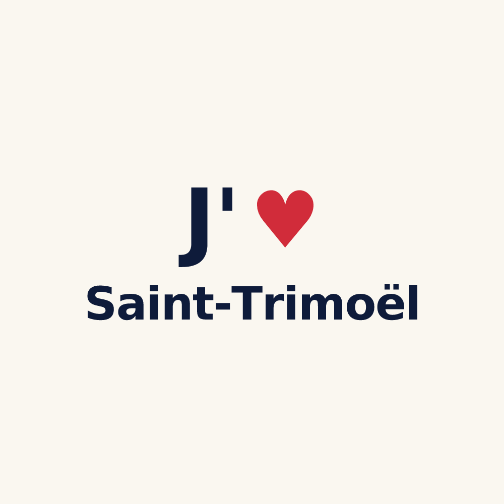 Tasse personnalisée Saint-Trimoël — design « J'aime Saint-Trimoël » imprimé sur la tasse