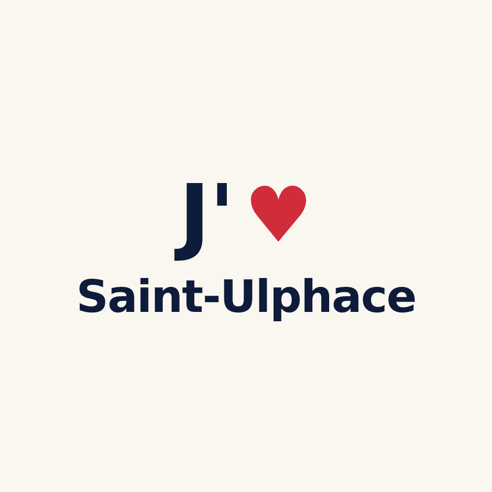 Tasse personnalisée Saint-Ulphace — design J'aime Saint-Ulphace