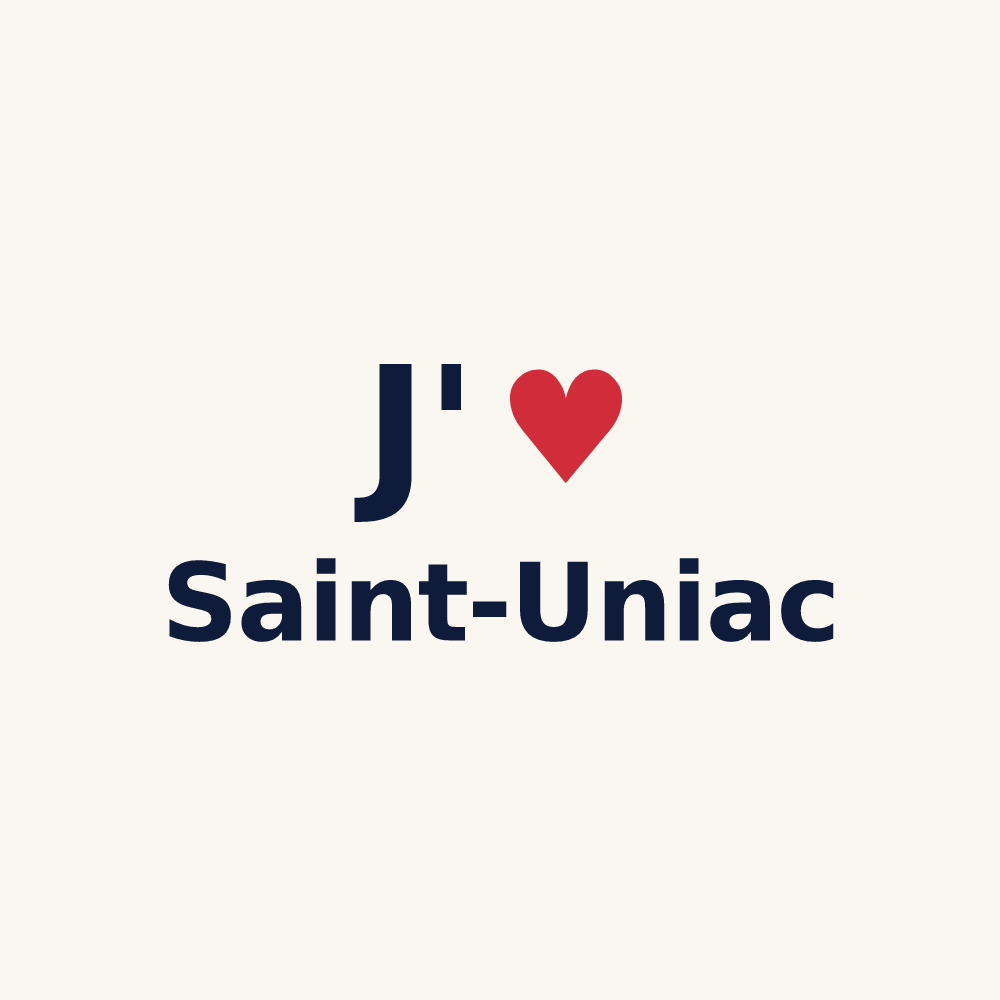 Tasse personnalisée Saint-Uniac — design J'aime Saint-Uniac