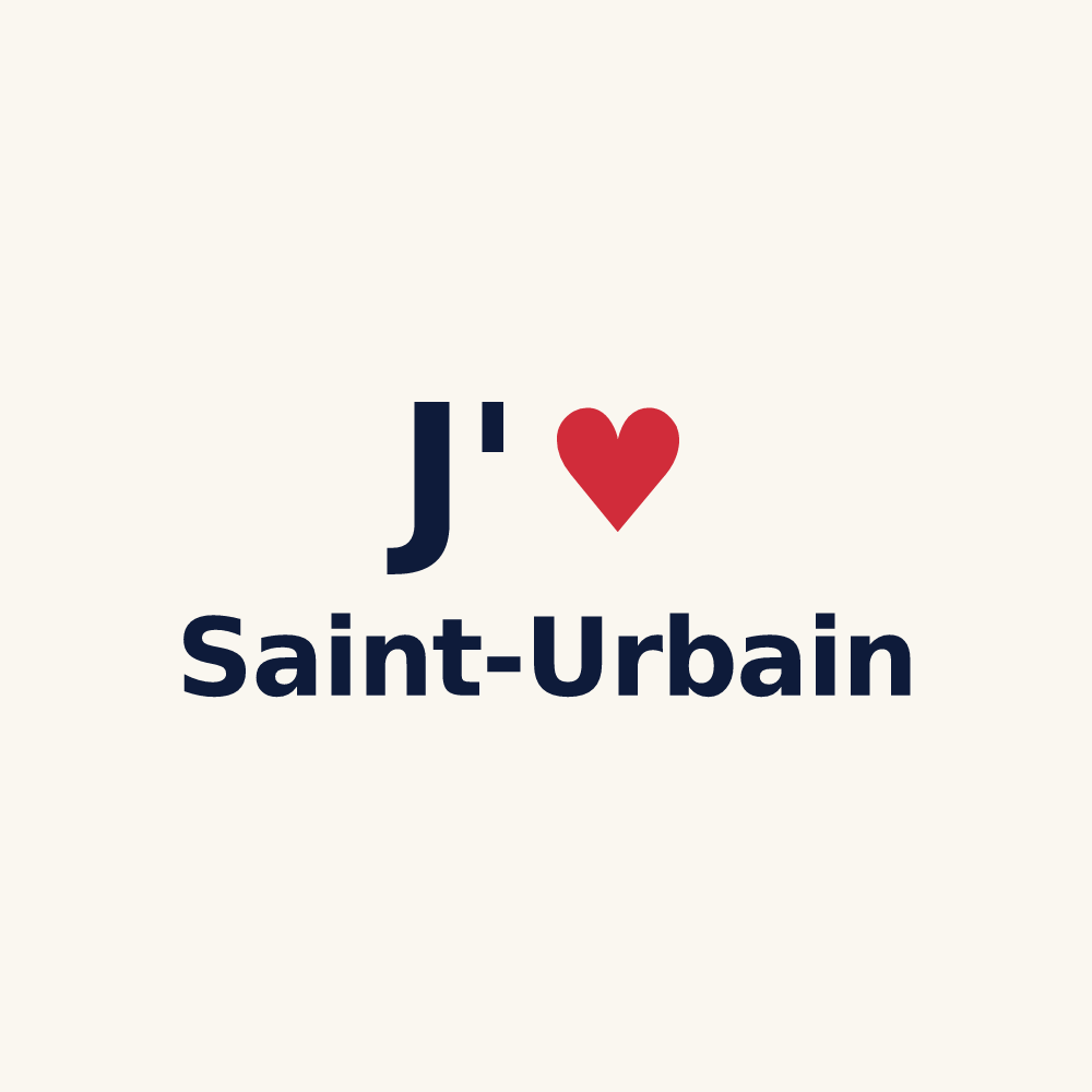 Tasse personnalisée Saint-Urbain — design J'aime Saint-Urbain