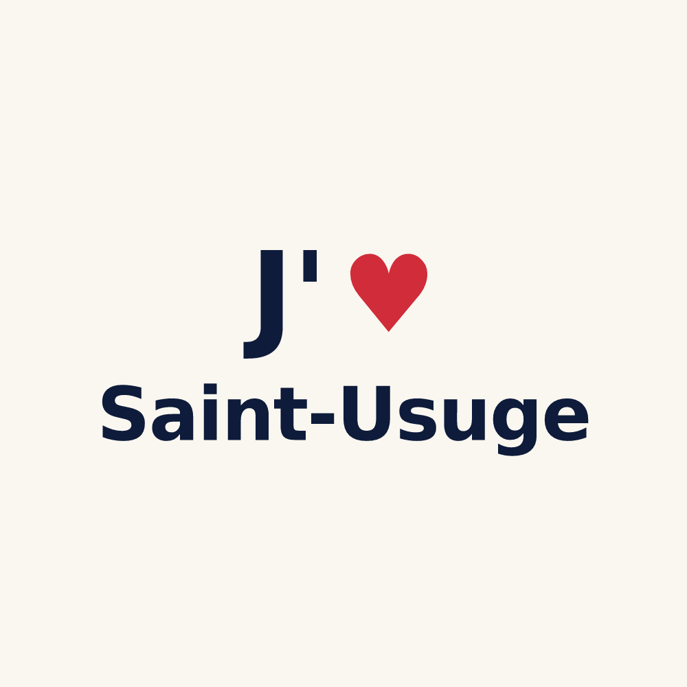 Tasse personnalisée Saint-Usuge — design J'aime Saint-Usuge