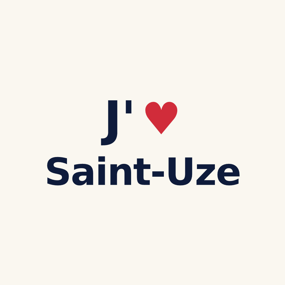 Tasse personnalisée Saint-Uze — design J'aime Saint-Uze