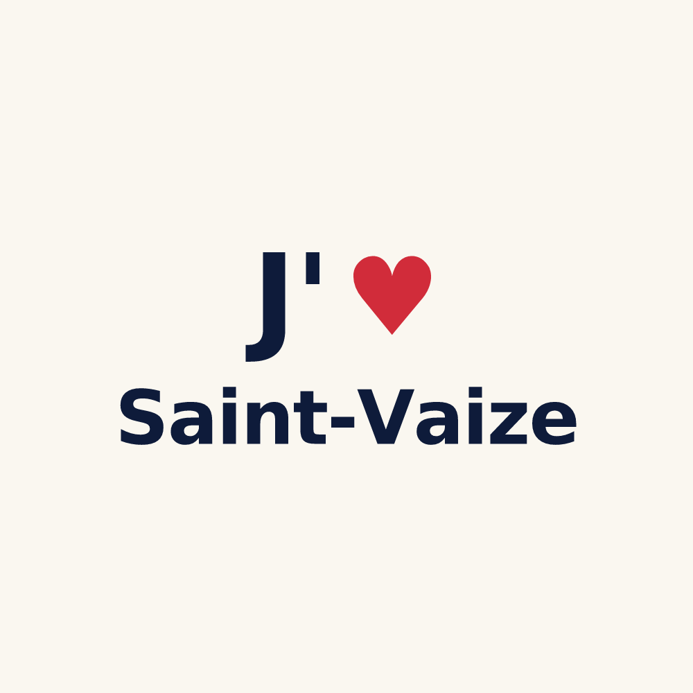 Tasse personnalisée Saint-Vaize — design J'aime Saint-Vaize