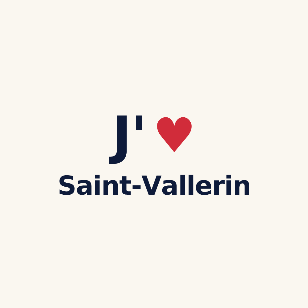 Tasse personnalisée Saint-Vallerin — design J'aime Saint-Vallerin