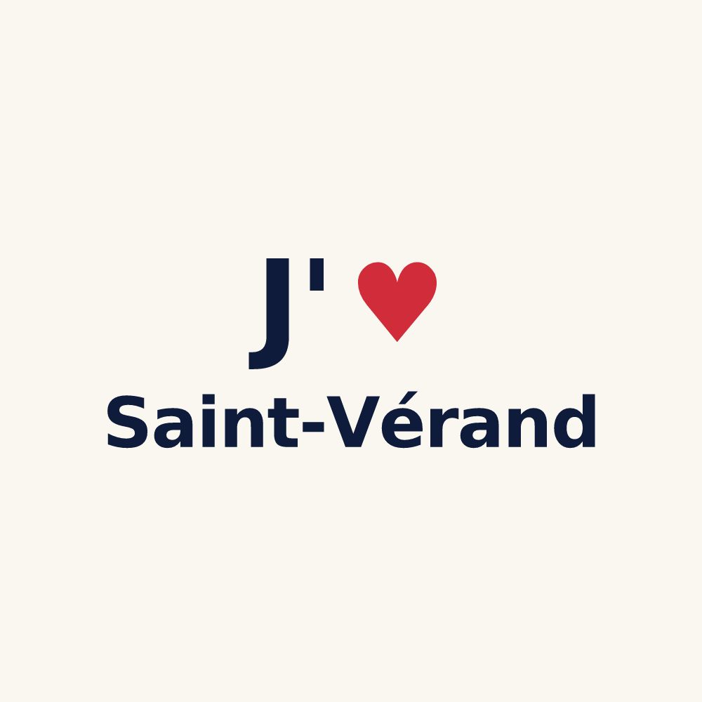 Tasse personnalisée Saint-Vérand — design J'aime Saint-Vérand