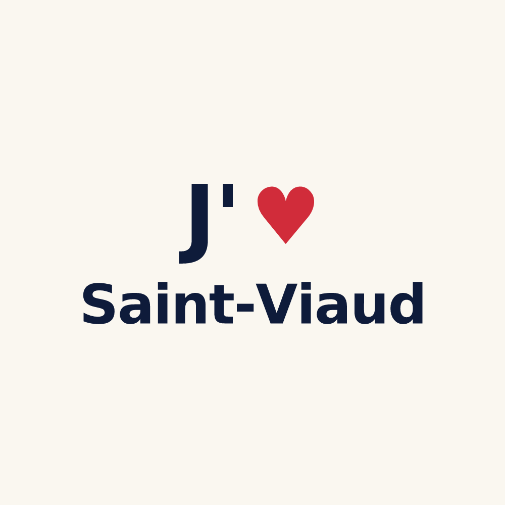 Tasse personnalisée Saint-Viaud — design « J'aime Saint-Viaud » imprimé sur la tasse