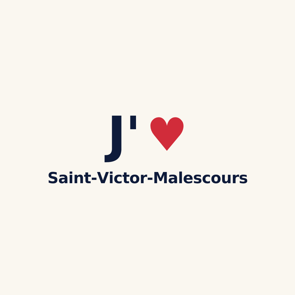 Tasse personnalisée Saint-Victor-Malescours — design J'aime Saint-Victor-Malescours
