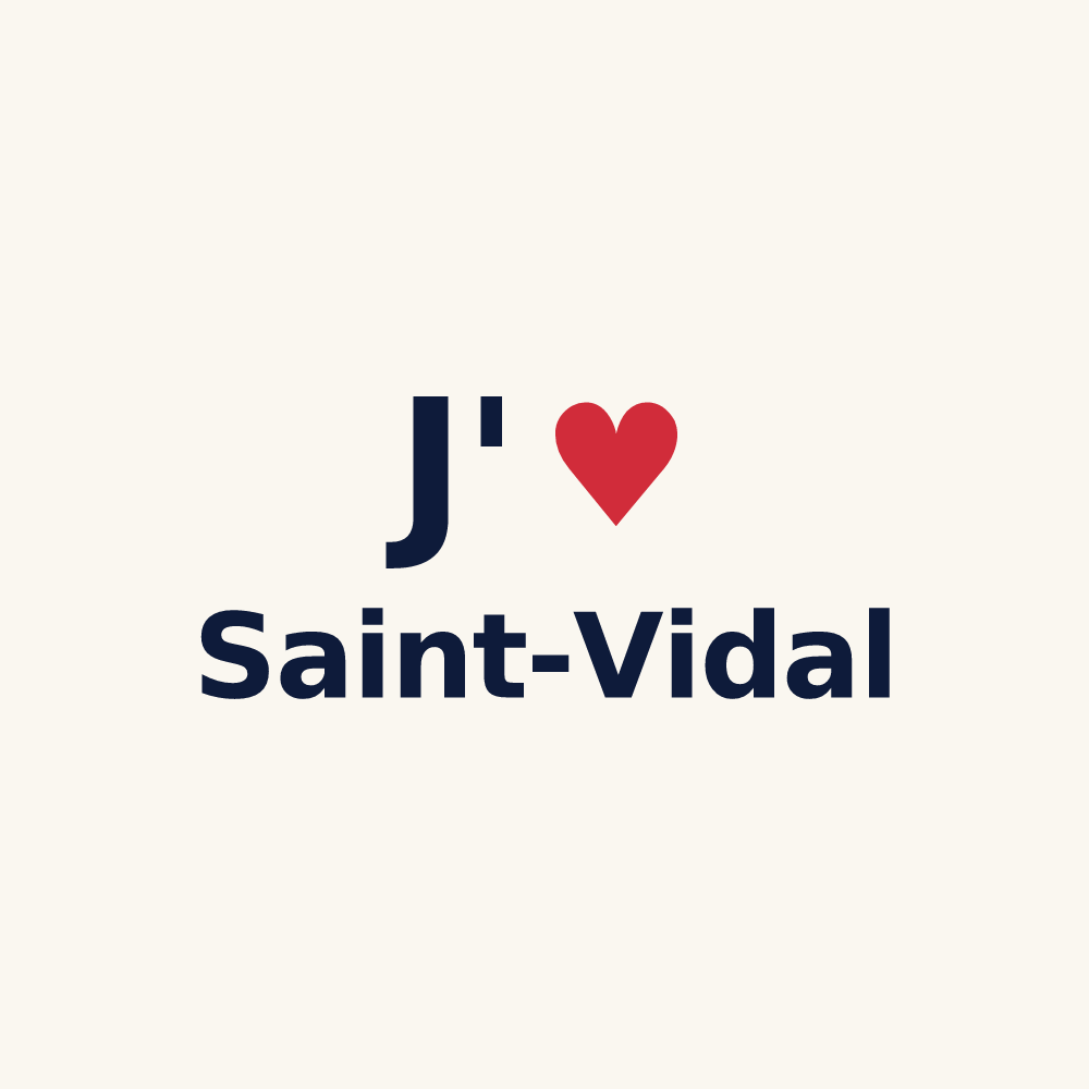 Tasse personnalisée Saint-Vidal — design J'aime Saint-Vidal