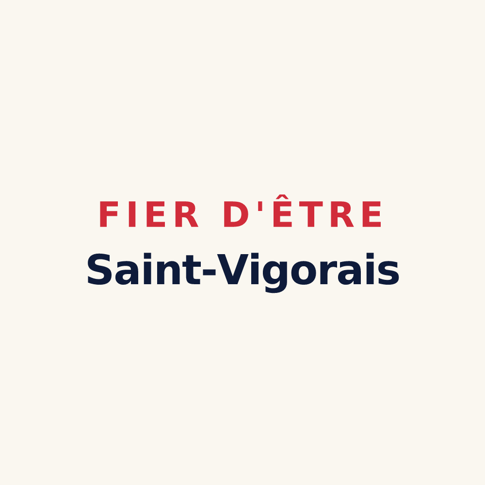 Tasse « Fier d'être Saint-Vigorais » — design pour Saint-Vigor-des-Monts