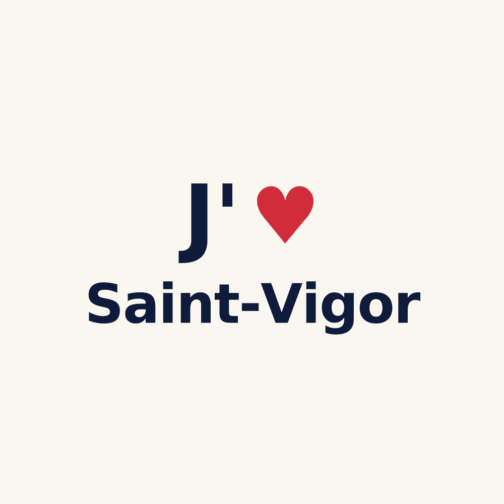 Tasse personnalisée Saint-Vigor — design J'aime Saint-Vigor