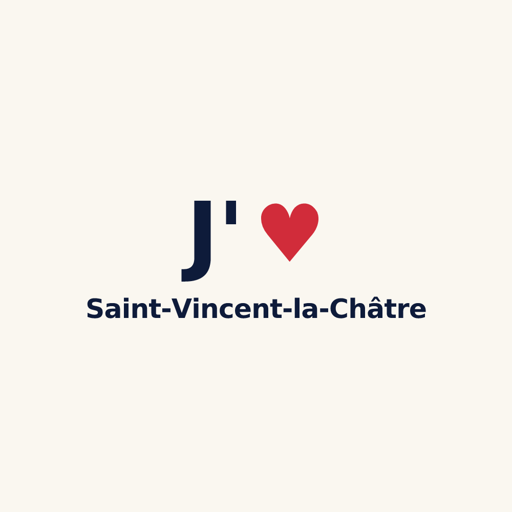 Tasse personnalisée Saint-Vincent-la-Châtre — design J'aime Saint-Vincent-la-Châtre