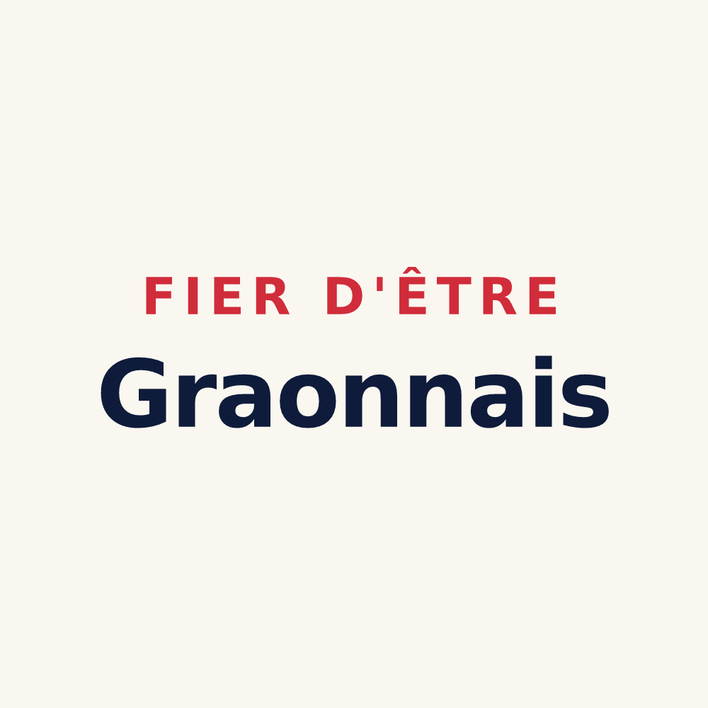 Tasse « Fier d'être Graonnais » — design pour Saint-Vincent-sur-Graon
