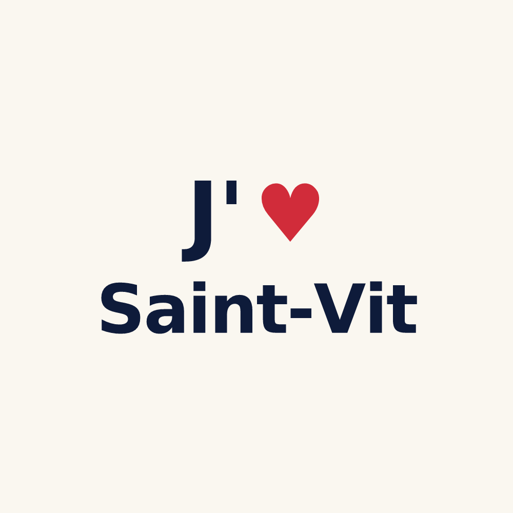 Tasse personnalisée Saint-Vit — design J'aime Saint-Vit