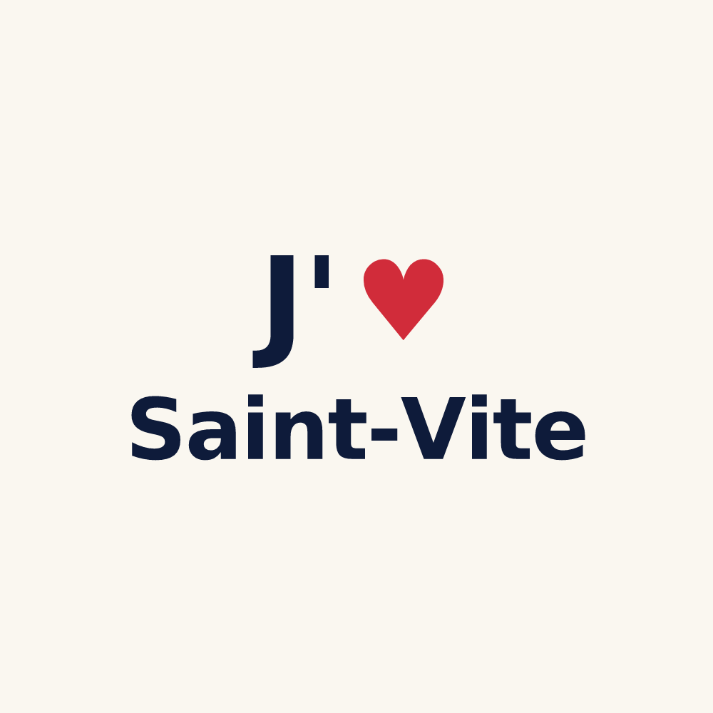 Tasse personnalisée Saint-Vite — design J'aime Saint-Vite