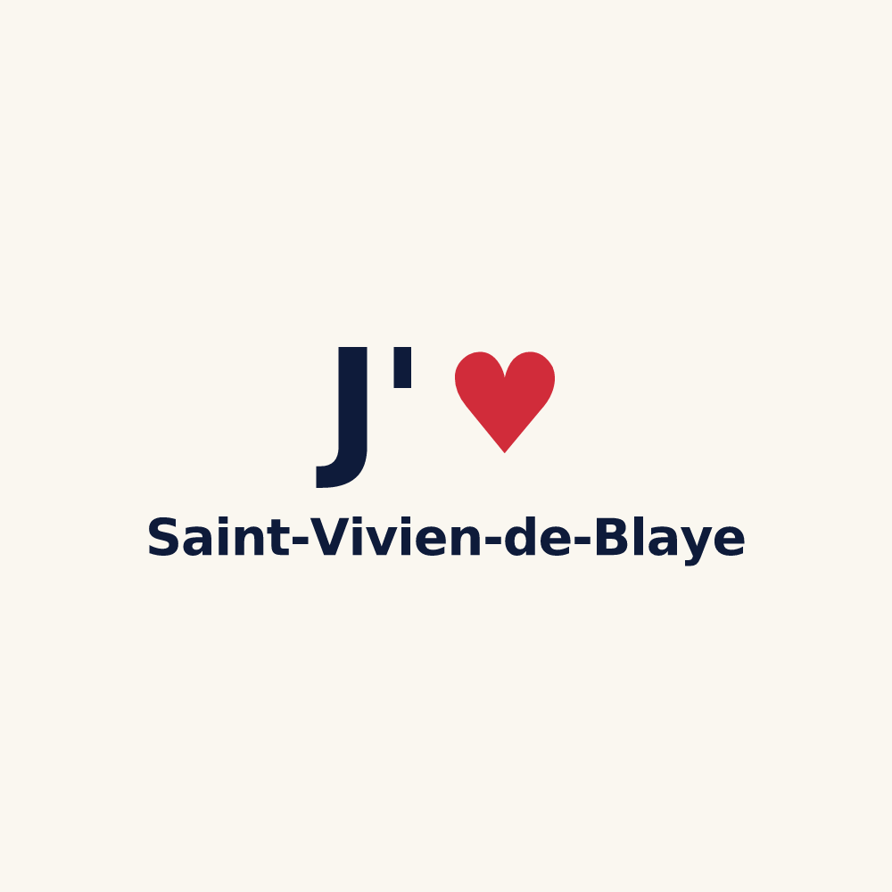 Tasse personnalisée Saint-Vivien-de-Blaye — design J'aime Saint-Vivien-de-Blaye