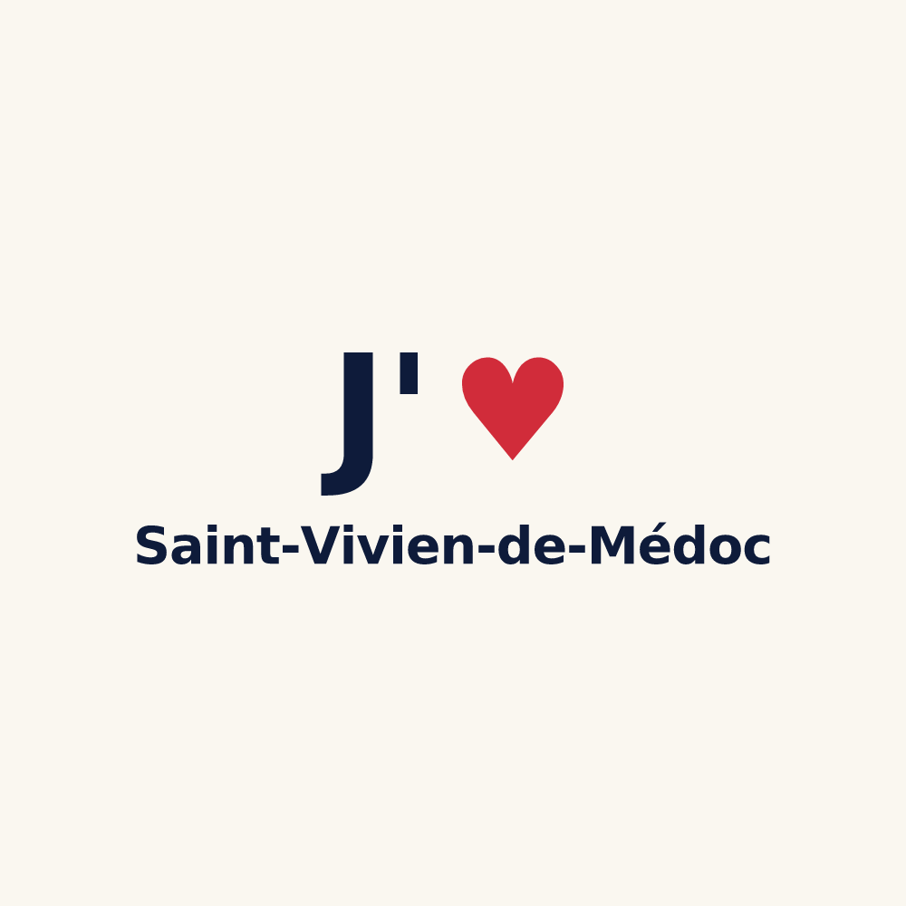Tasse personnalisée Saint-Vivien-de-Médoc — design J'aime Saint-Vivien-de-Médoc