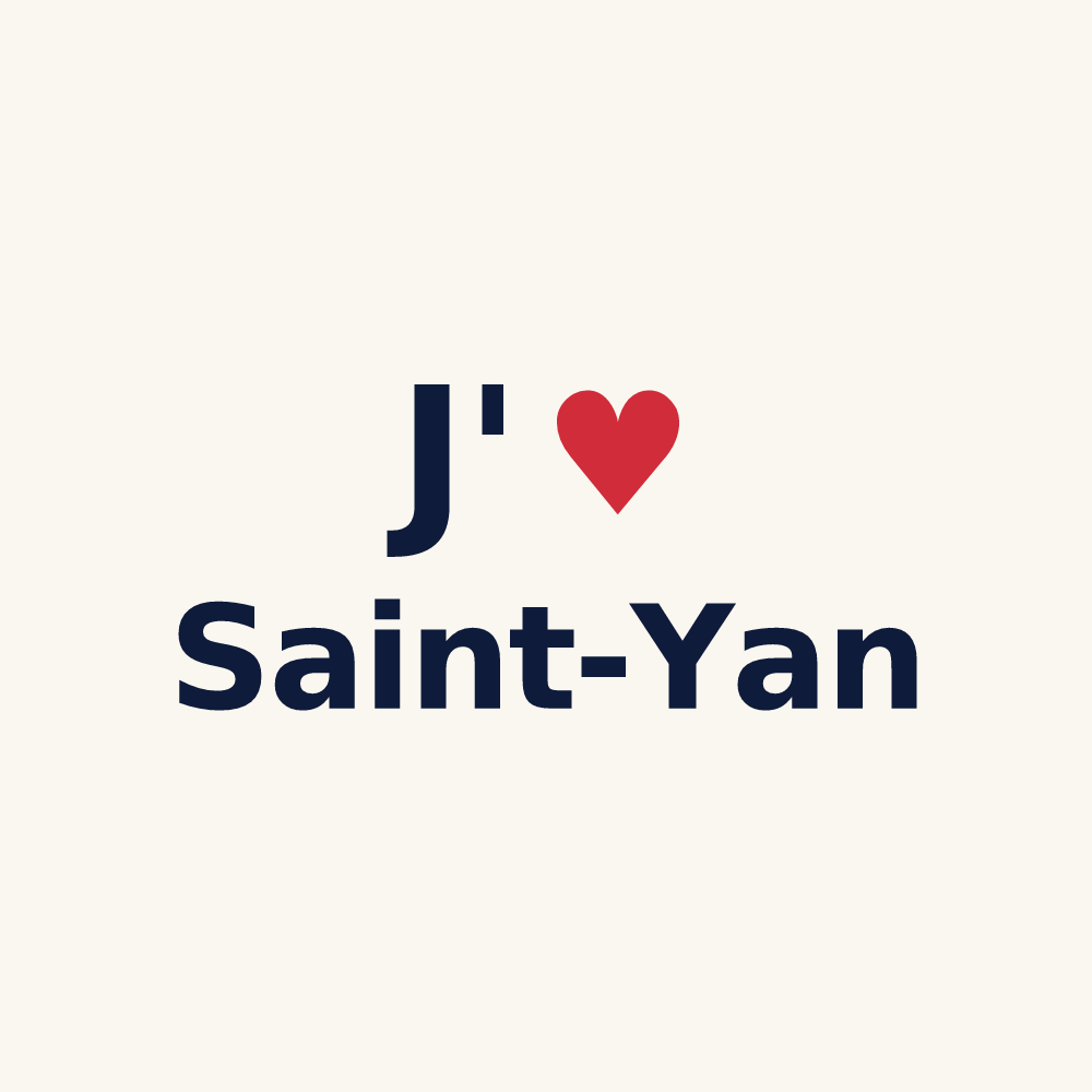 Tasse personnalisée Saint-Yan — design J'aime Saint-Yan