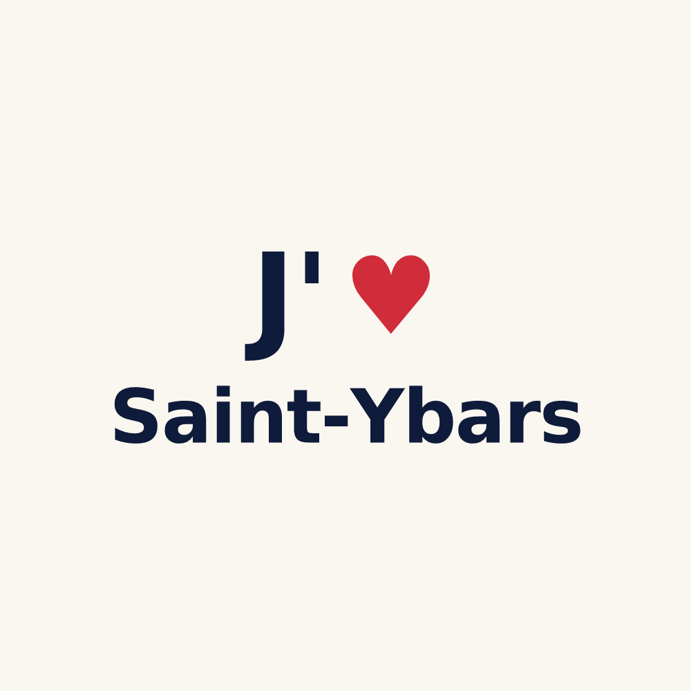 Tasse personnalisée Saint-Ybars — design « J'aime Saint-Ybars » imprimé sur la tasse