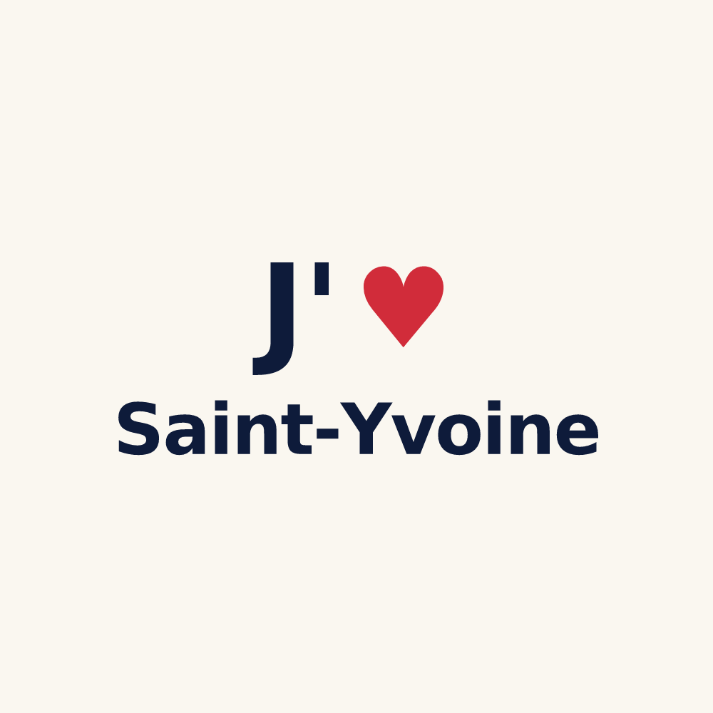 Tasse personnalisée Saint-Yvoine — design J'aime Saint-Yvoine