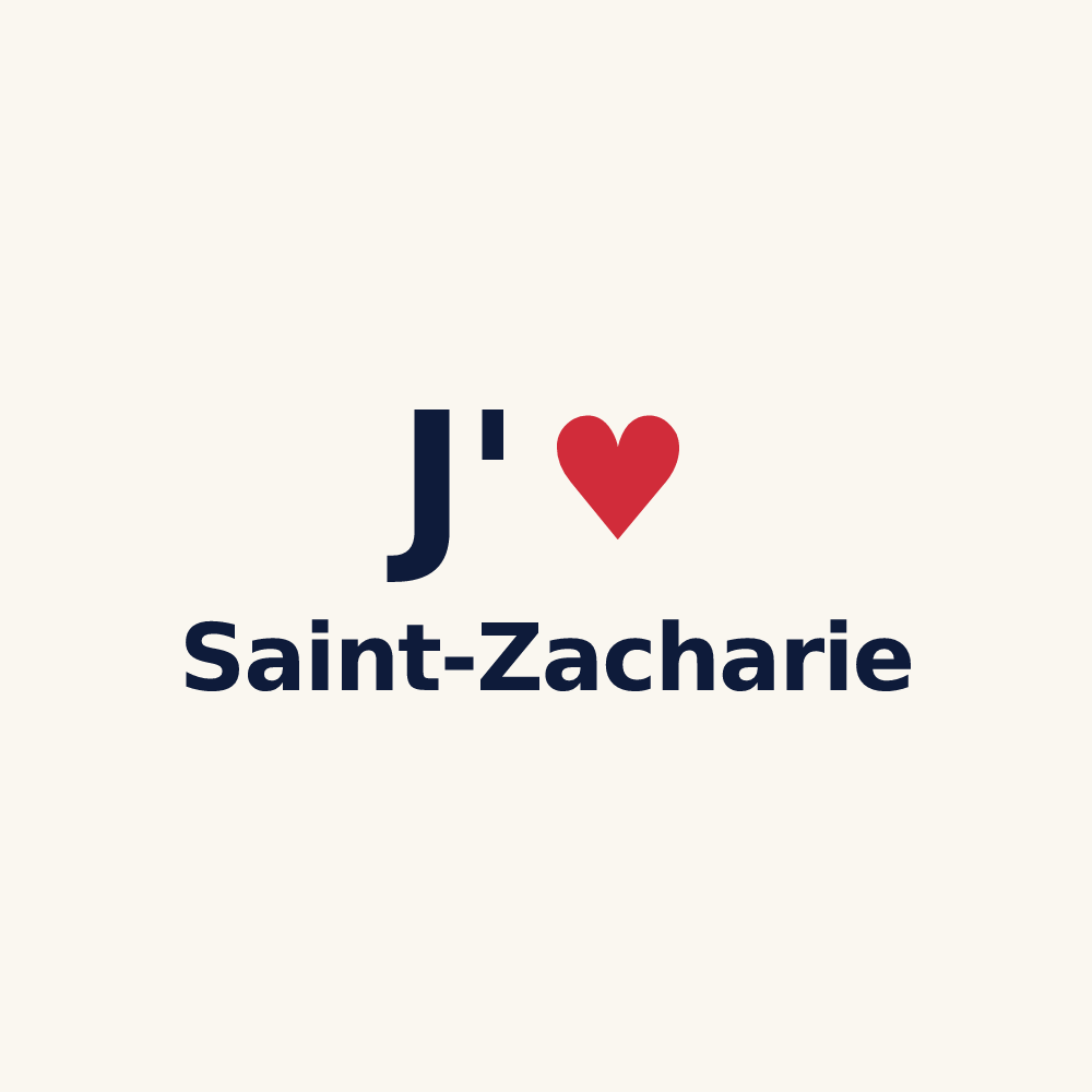Tasse personnalisée Saint-Zacharie — design J'aime Saint-Zacharie