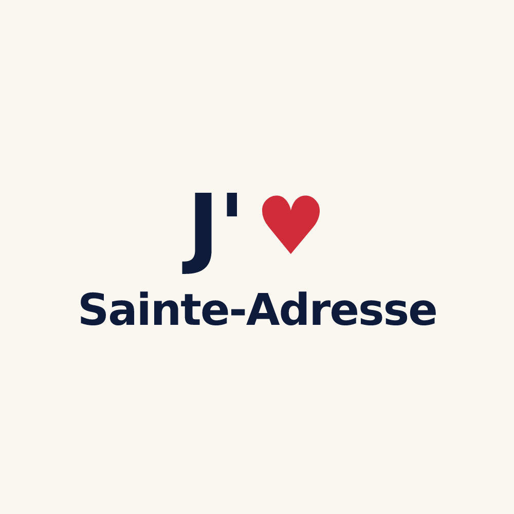 Tasse personnalisée Sainte-Adresse — design J'aime Sainte-Adresse