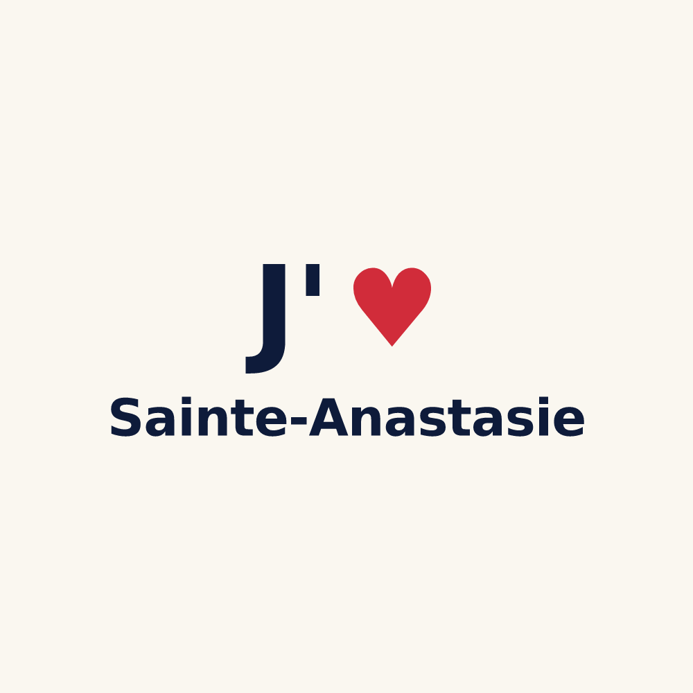 Tasse personnalisée Sainte-Anastasie — design J'aime Sainte-Anastasie