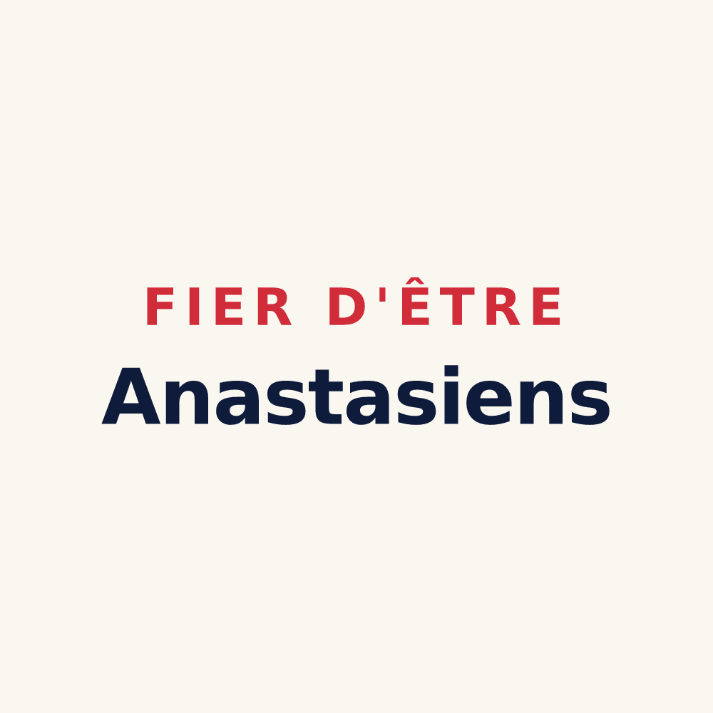 Tasse « Fier d'être Anastasiens » — design pour Sainte-Anastasie
