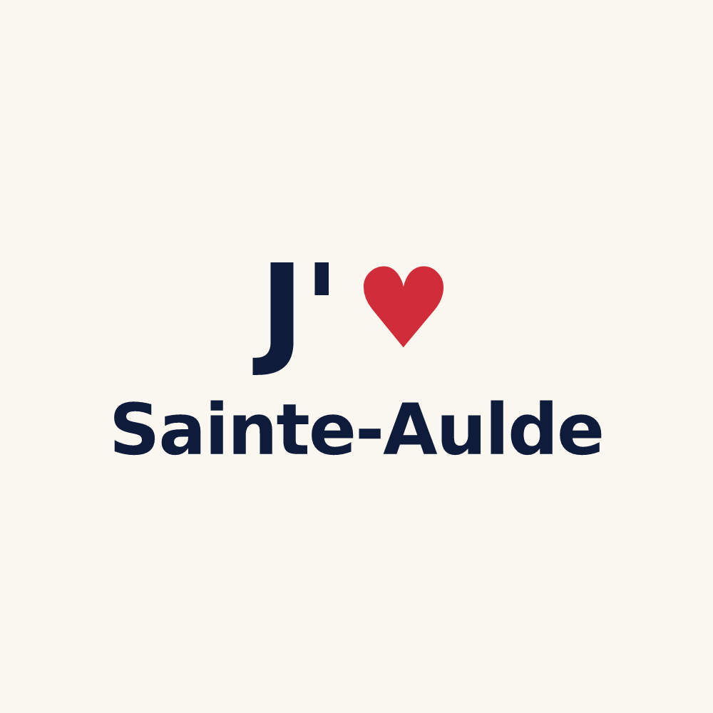 Tasse personnalisée Sainte-Aulde — design J'aime Sainte-Aulde