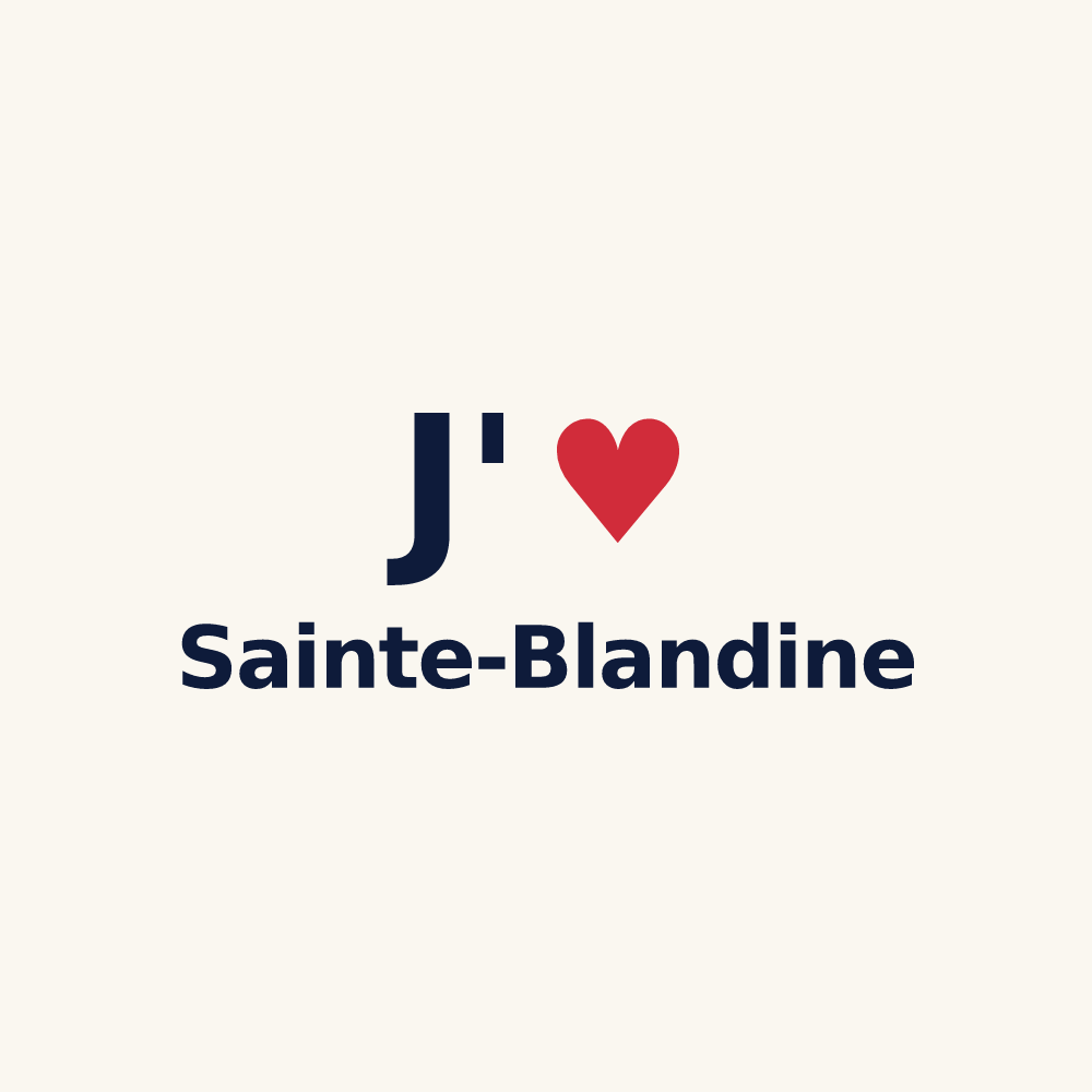 Tasse personnalisée Sainte-Blandine — design J'aime Sainte-Blandine