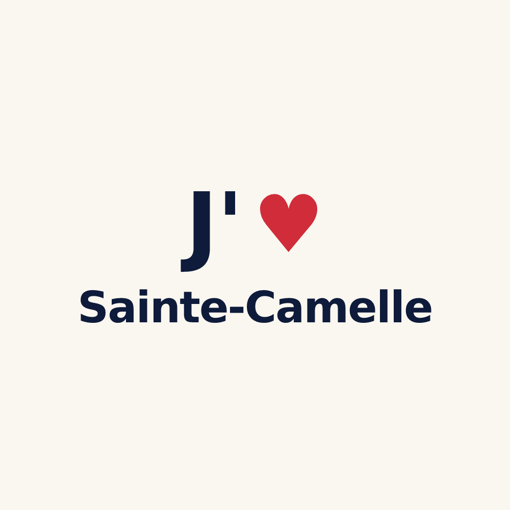 Tasse personnalisée Sainte-Camelle — design J'aime Sainte-Camelle