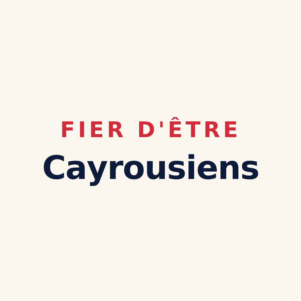Tasse « Fier d'être Cayrousiens » — design pour Sainte-Cécile-du-Cayrou