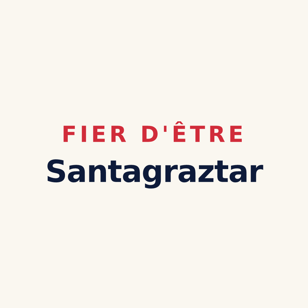Tasse « Fier d'être Santagraztar » — design pour Sainte-Engrâce