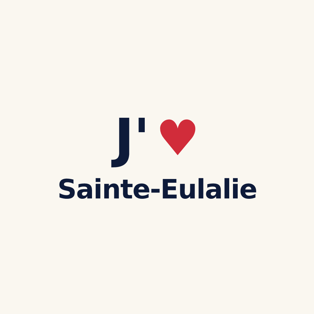 Tasse personnalisée Sainte-Eulalie — design J'aime Sainte-Eulalie