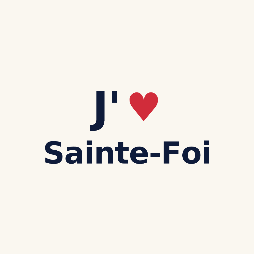 Tasse personnalisée Sainte-Foi — design J'aime Sainte-Foi