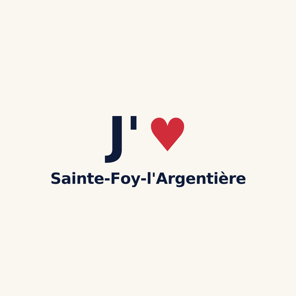 Tasse personnalisée Sainte-Foy-l'Argentière — design J'aime Sainte-Foy-l'Argentière