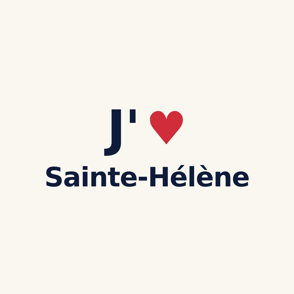 Tasse personnalisée Sainte-Hélène — design J'aime Sainte-Hélène