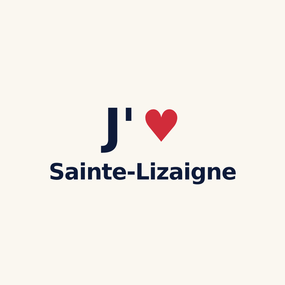 Tasse personnalisée Sainte-Lizaigne — design J'aime Sainte-Lizaigne
