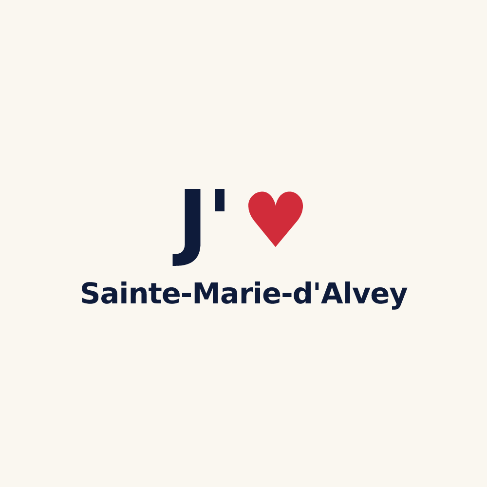 Tasse personnalisée Sainte-Marie-d'Alvey — design J'aime Sainte-Marie-d'Alvey