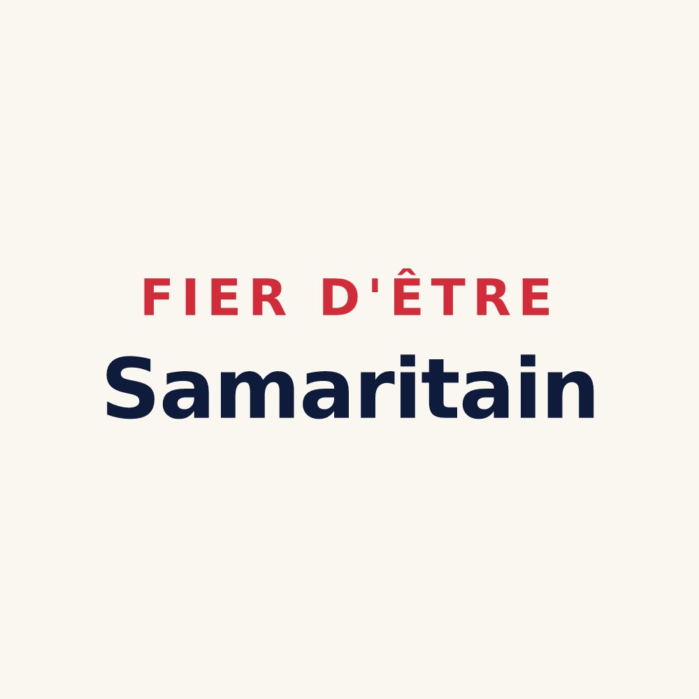 Tasse « Fier d'être Samaritain » — design pour Sainte-Marie-du-Bois