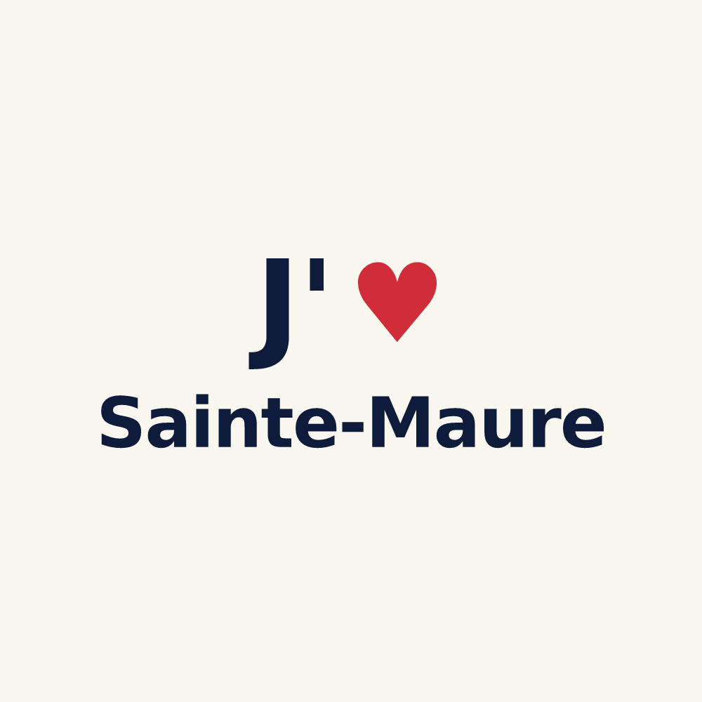 Tasse personnalisée Sainte-Maure — design « J'aime Sainte-Maure » imprimé sur la tasse