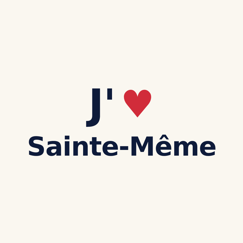 Tasse personnalisée Sainte-Même — design J'aime Sainte-Même