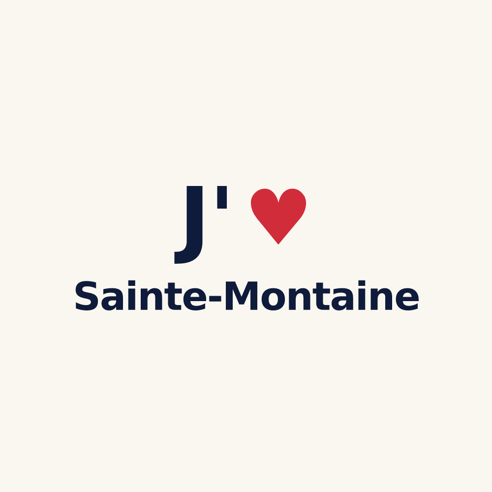 Tasse personnalisée Sainte-Montaine — design J'aime Sainte-Montaine